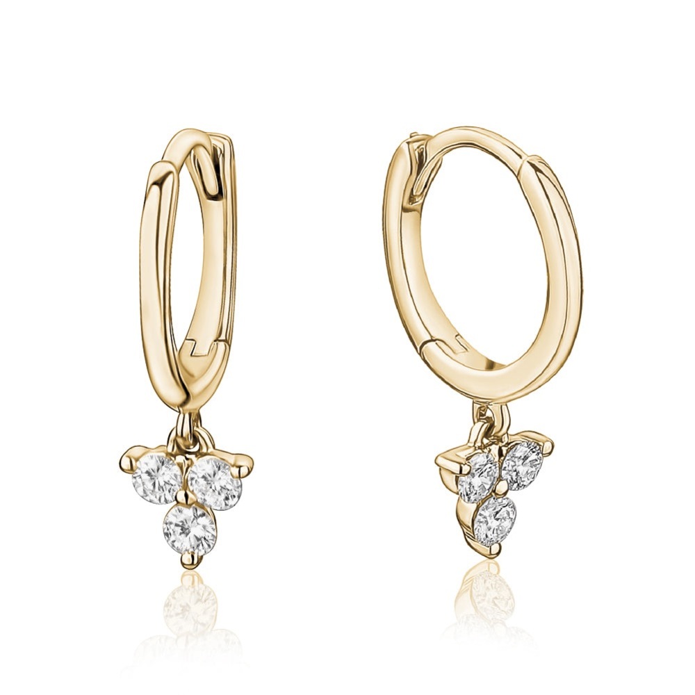 DIAMOND HUGGIE TRIO STUD